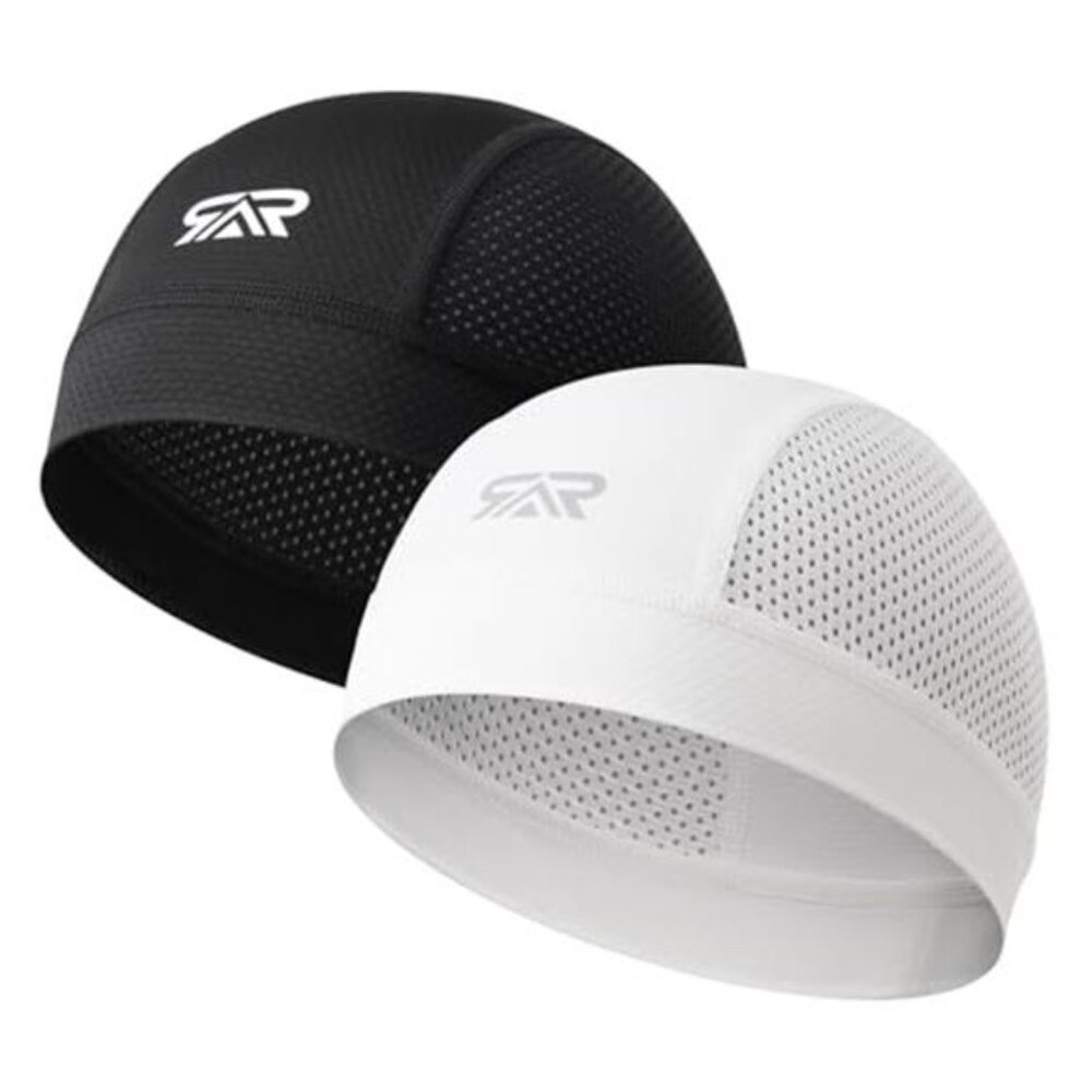 Cooling Mesh Skull Cap 2Pack Helmet Liner Sweat Wicking Quick Dry Men Women